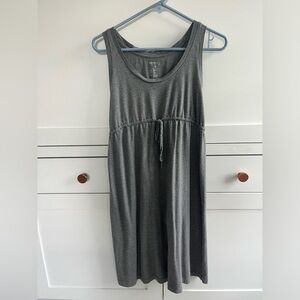 VGUC Gap Maternity Heather Gray Drawstring Empire Waist Maternity Dress - Size M